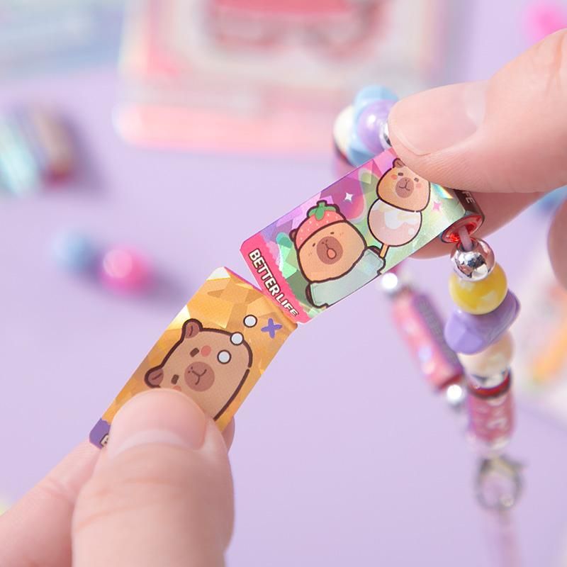 Capybara Sticker Roll and Bracelet Kit
